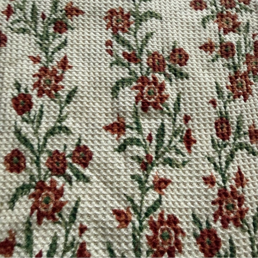 Free People Pretty Little Thermal Floral Print Long Sleeve Top Cream and Red XS - Picture 4 of 6